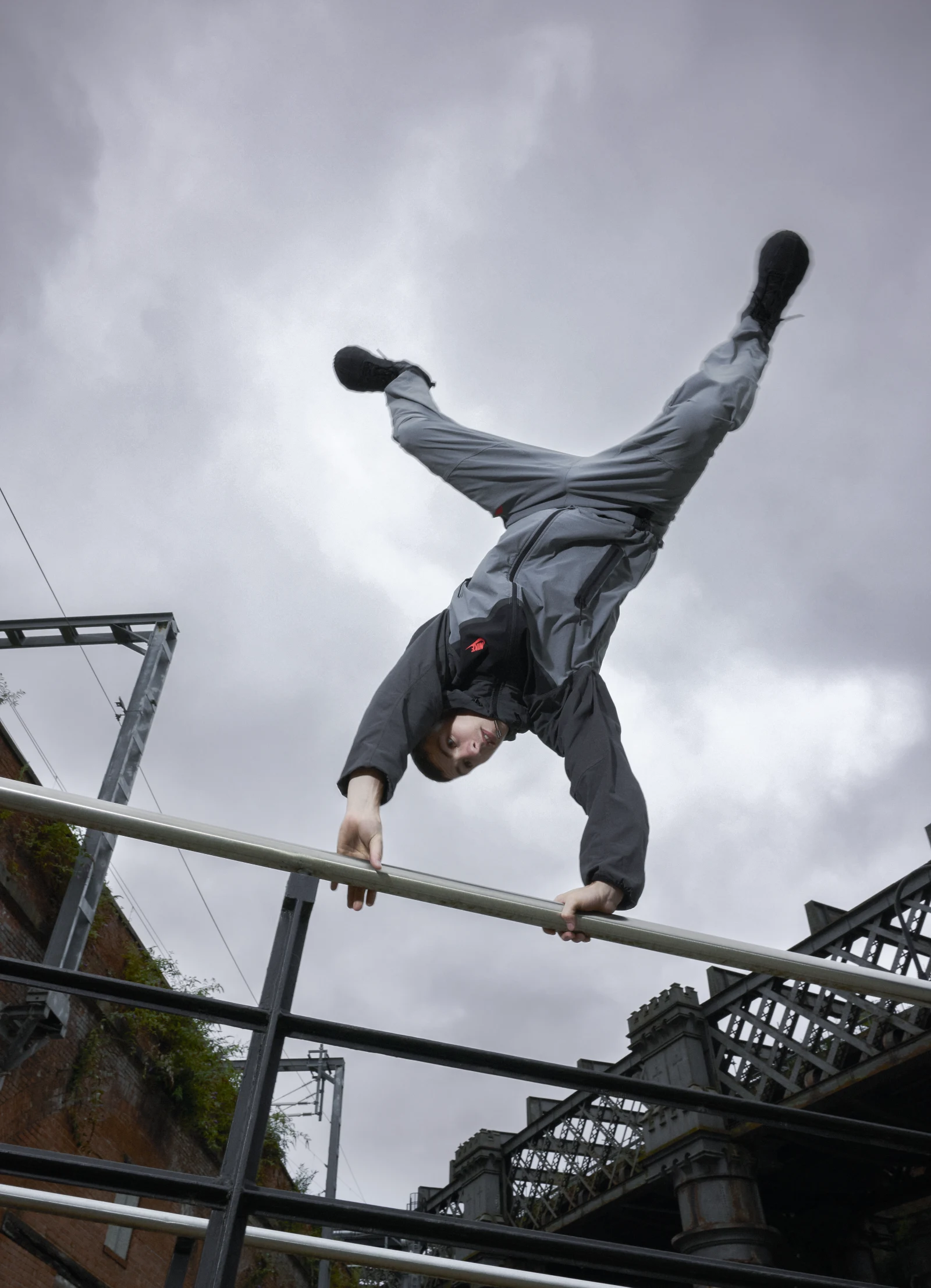 Footasylum campaign final: handstand on a rail at Castlefield Bowl